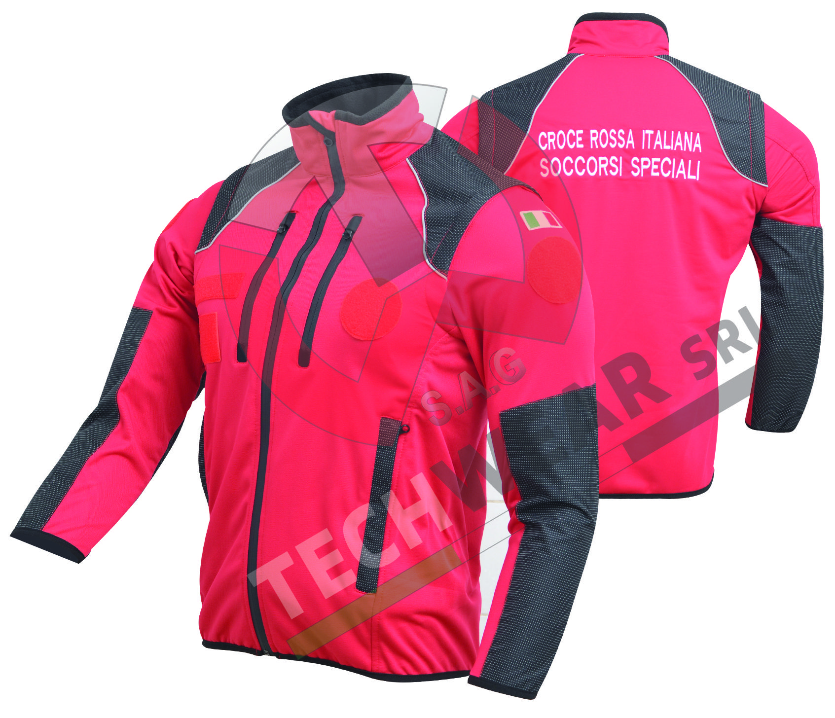 GIUBBINO ANTIVENTO SOFTSHELL INSERTI NERI - immagine 2